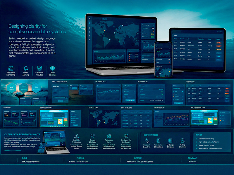 Maritime Product Systems — operational dashboard UI